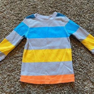 Toddler boys, 2T waffle knit long sleeve shirt.